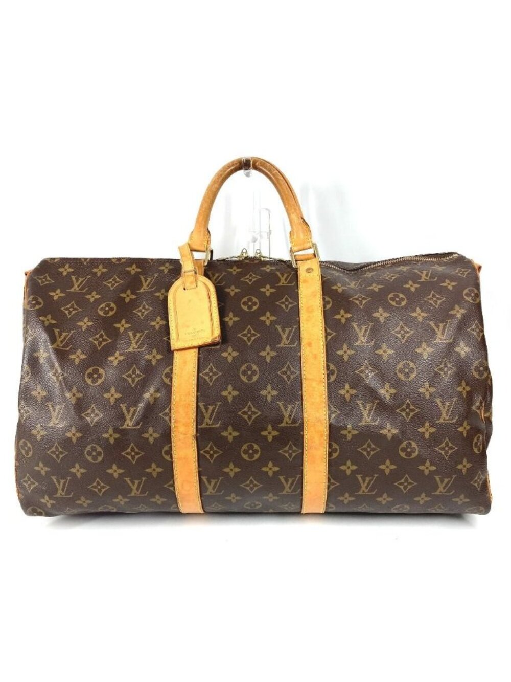 ★SOLD★ Louis Vuitton Boston Bag Keepall Bandouliere 50 Monogram Canvas Brown